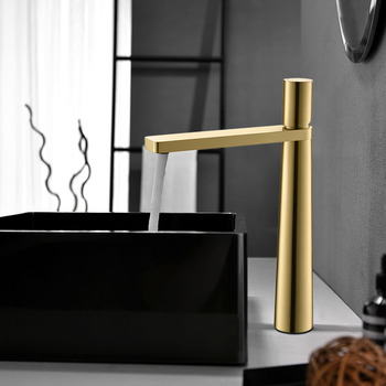 Tall Vessel Sink Faucet Modern Brushed Gold/ Rose Gold/ Matte Black/ Chrome/ White Brass Bathroom