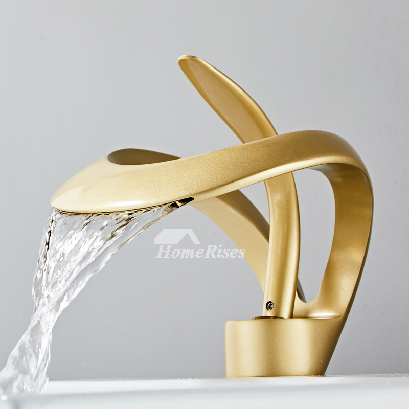 Single Hole Brass Gold/ Gunmetal Grey/ Black Bathroom Sink Faucets