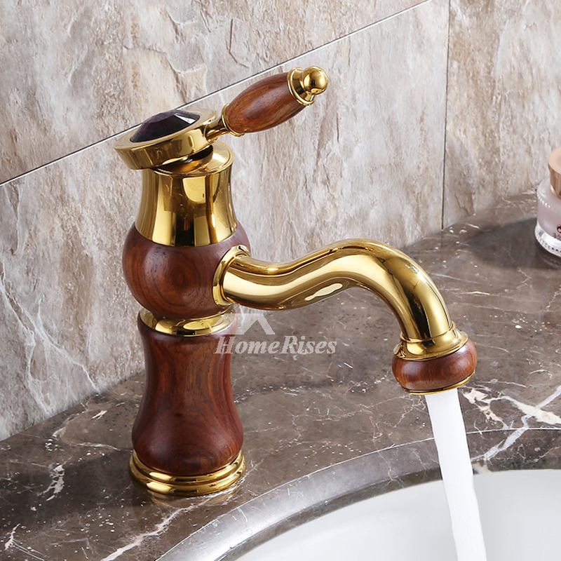 Huali Wood Best Bathroom Faucets One Hole Polished Gold Brass Single ...