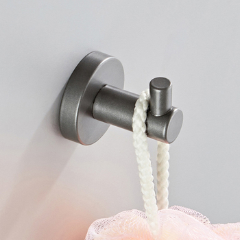 Wall Mount Coat Hooks Modern Brass Gunmetal Grey Bathroom Hook
