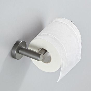Wall Mount Bathroom Brass Toilet Paper Holder Modern Gunmetal Grey