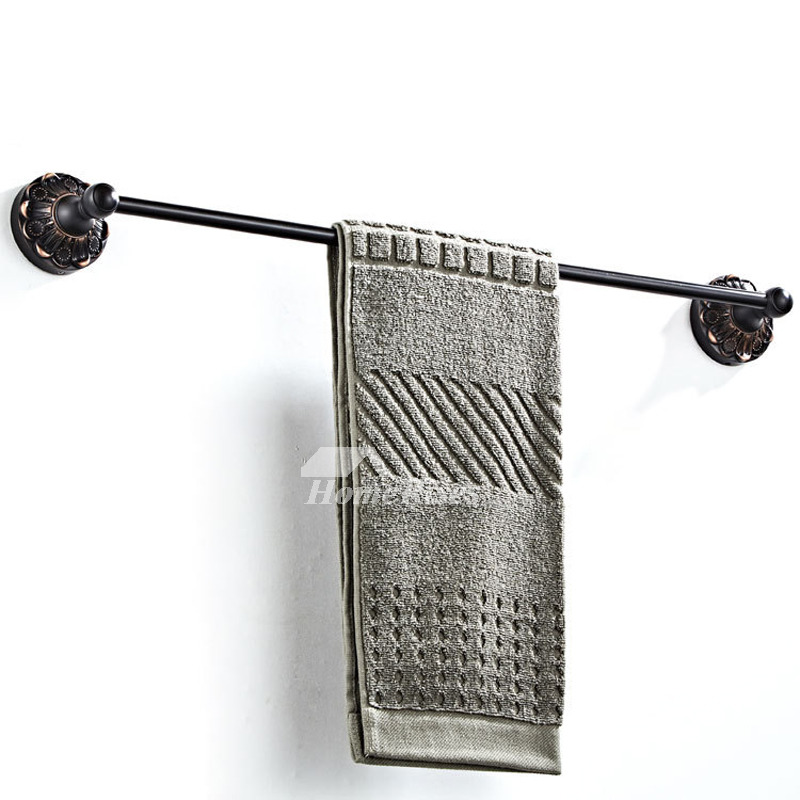 Towel Bar - Metal Rack in Black, Bronze, Brass, Silver, & White