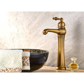 Bathroom Brass Vessel Sink Faucet Antique Brass/ Oil Rubbed Bronze Tall Single Hole