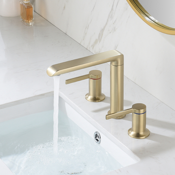 3 Hole Bathroom Faucet Brass  Brushed Gold/ Antique Brass/ Gunmetal Grey/ Black/ Chrome