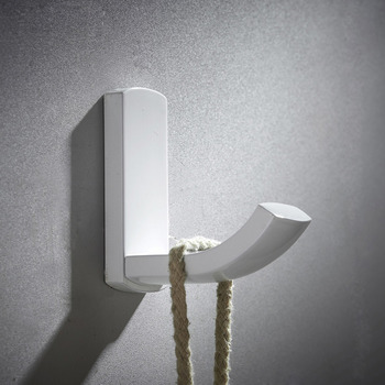 White Bathroom Robe Hook Solid Brass Kitchen Luxury Towel Hook Wholesale 
