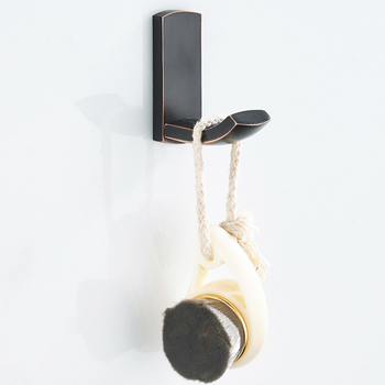 Black Bathroom Robe Hook Solid Brass Kitchen Oil Rubbed Bronze Luxury Towel Hook Wholesale