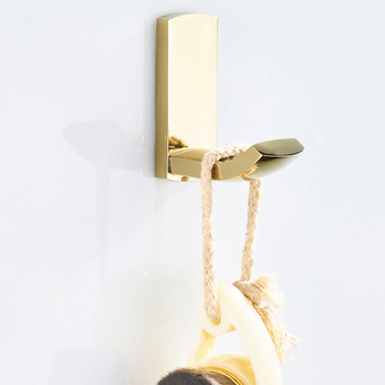 Polished Brass Bathroom Robe Hook Gold Kitchen Luxury Towel Hooks Wholesale