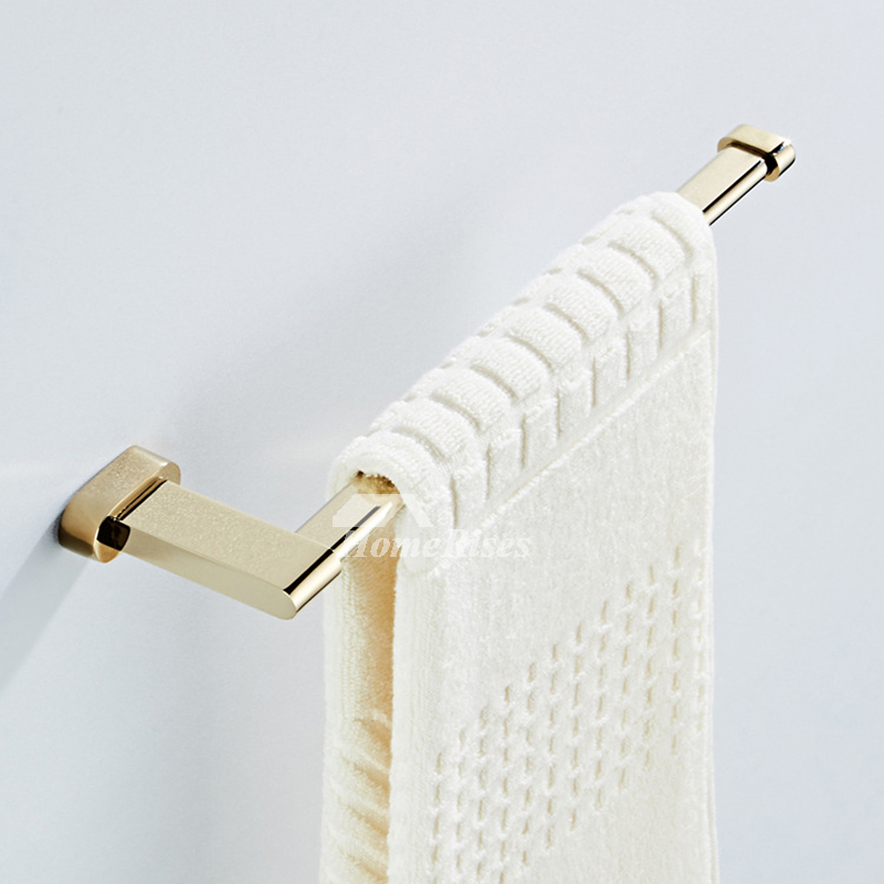 Bathroom Polished Brass Towel Bar Simple Gold Wall Mount Kitchen Luxury