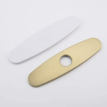 10 inch Polished Brass / Brushed Brass Sink Hole Cover Deck Plate for Kitchen/ Bathroom Faucet 1-3 Hole Gold Stainless Steel Escutcheon Plate