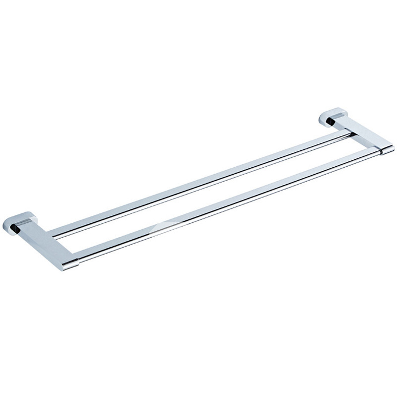 22 Inch Wall Mount Double Towel Bars Chrome Silver Toilet Modern Brass
