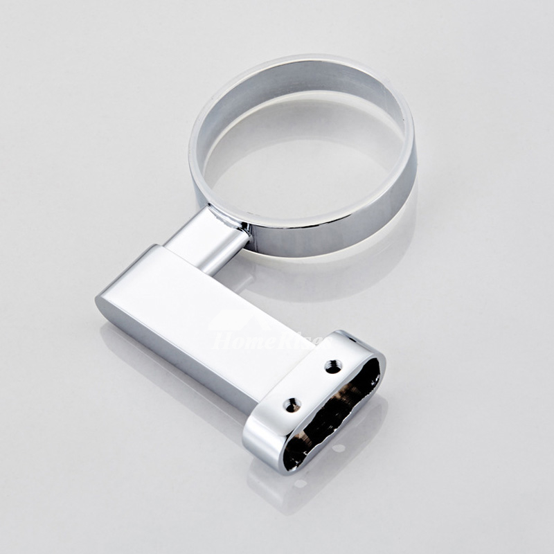 Brass Soap Dish Wall Mounted Luxury Shower Round Ceramic Dish Chrome