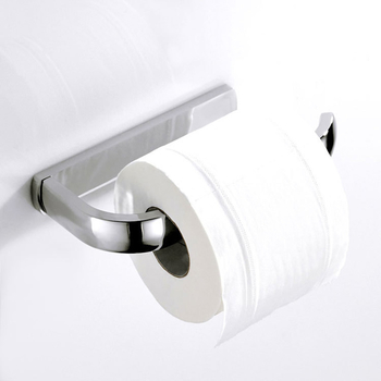 Bathrooms Brass Toilet Paper Holder Wall Mount Silver Single Roll Polished Chrome 