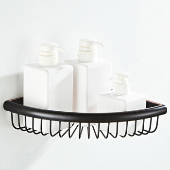 Corner Bathroom Shelf Oil Rubbed Bronze Two Tier Shower Caddy Basket  Hardware Wall Mount