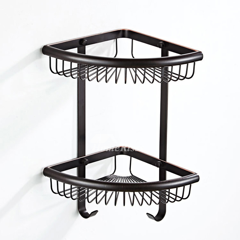 Bathroom Corner Shelf Wall Mount Black Oil-Rubbed Bronze