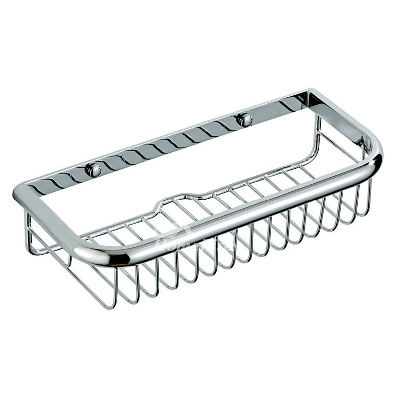 Brass Wall Mounted Shower Caddy Basket Polished Chrome Bathroom