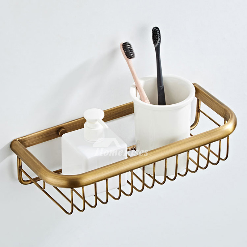 Brass Bath Shower Caddy Rack Holder