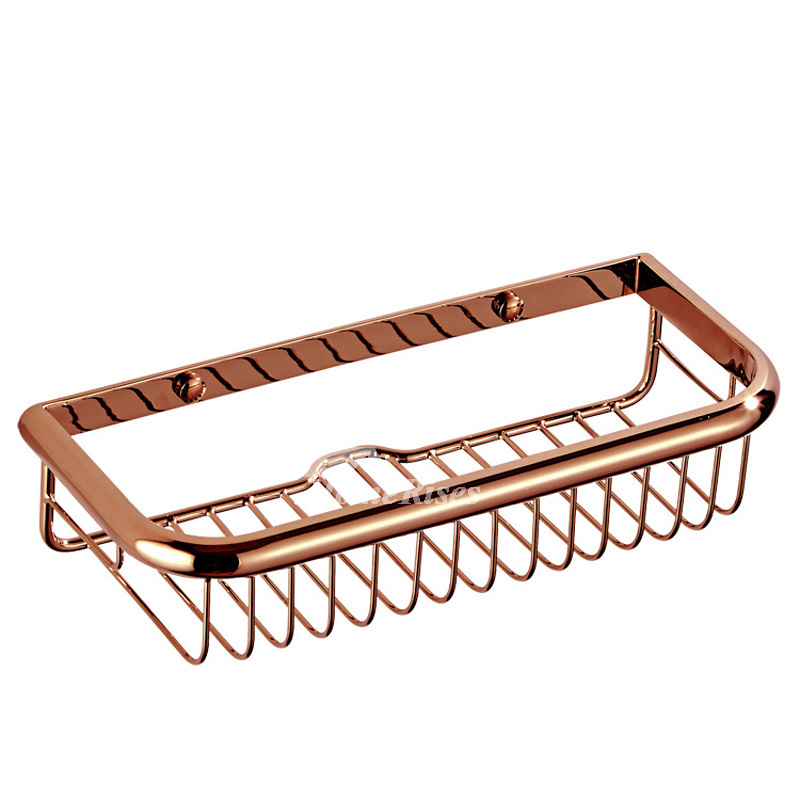 Corner Gold / Rose Gold Brass Triangle Wall Mounted Shower Caddy