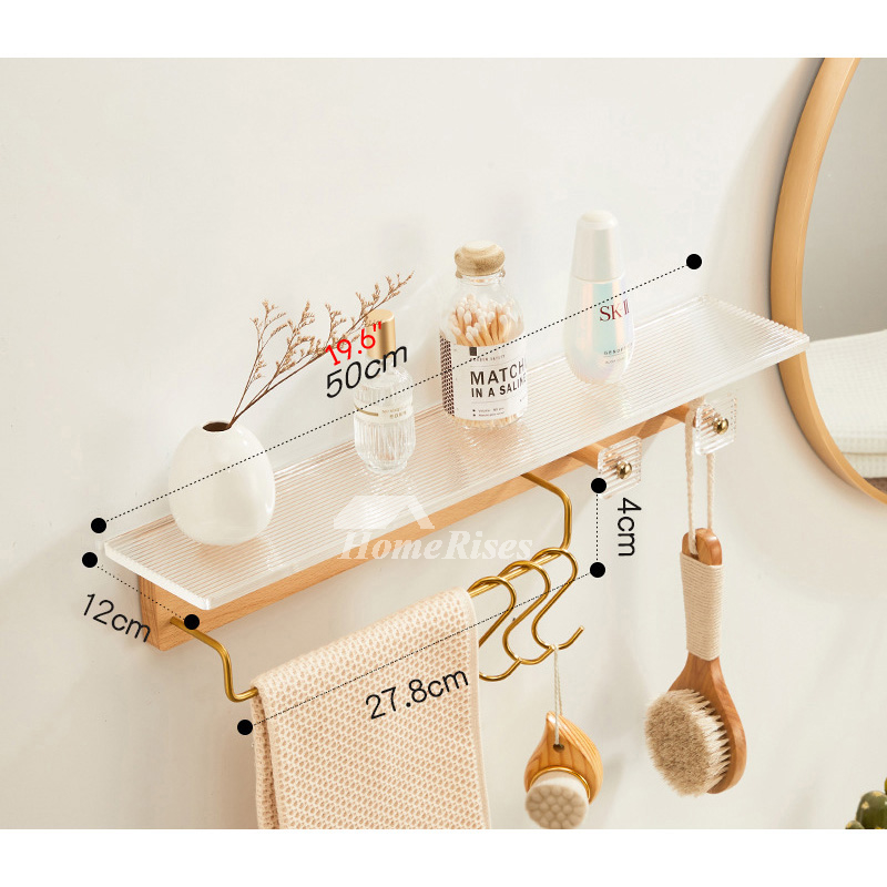 1pc Bathroom Shelf Wall-mounted Storage Rack For Cosmetics, Washroom  Accessories Organizer