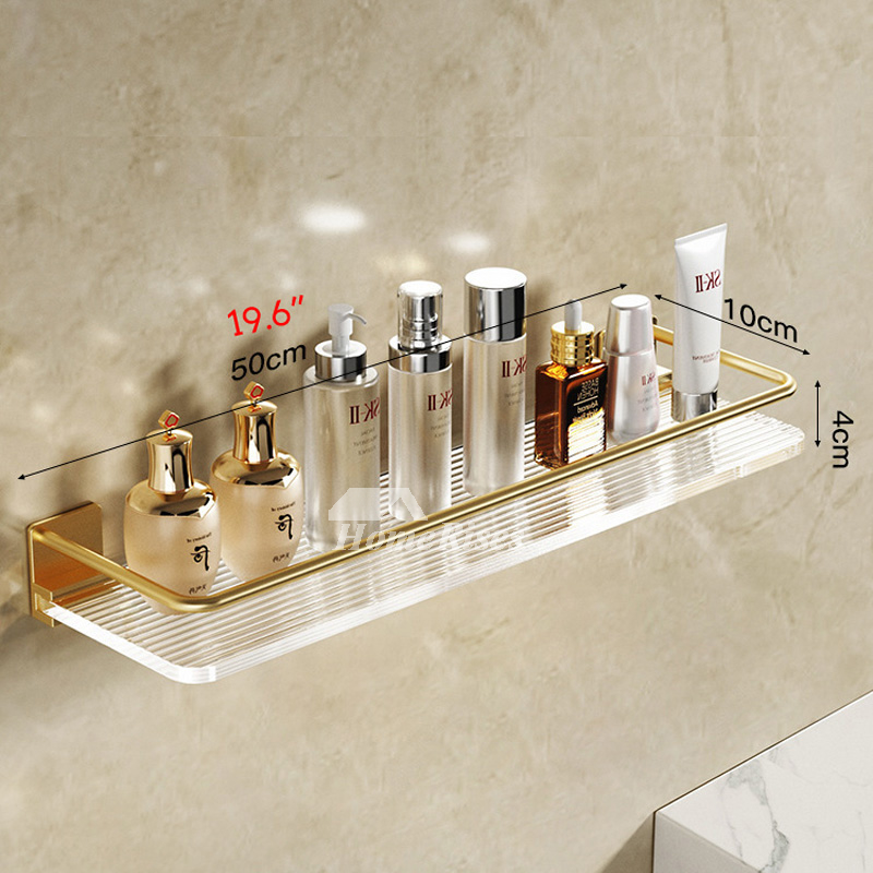 Vidric Wall Mounted Gold/chrome/rose Gold Bathroom Shelf Bath Shower Shelf  Bathroom Corner Shelf Soap Holder Building Material - Bathroom Shelves -  AliExpress