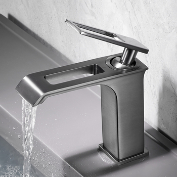 Single Faucet Bathroom Brass Gunmetal Grey/ Matte Black/ White/ Polished Gold/ Chrome Hot And Cold Faucets