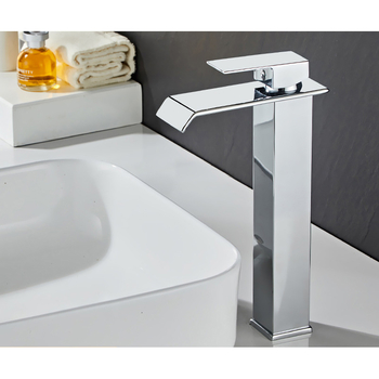 Chrome Tall Vessel Sink Faucet Brass Polished Silver/ Black/ Gold/ White Bathroom Hot And Cold Faucet