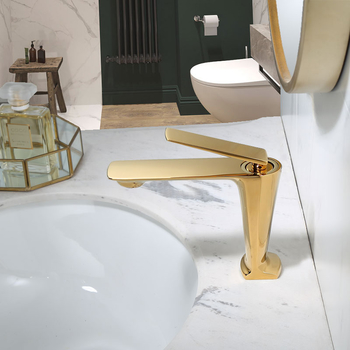 Polished Brass Wash Basin Lavatory Faucet Luxury Gold/ Rose Gold/ Chrome/ Black Bathroom Sink Tap