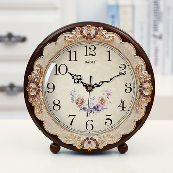 Bedroom Desk Clock Decoration Wooden Modern Living Room Creative Fashion Silent Table Clock