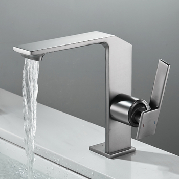 Luxury Brass One Hole Bathroom Faucet Gunmetal Grey/ Brushed Gold/ Matte Black/ Chrome Wash Basin Taps