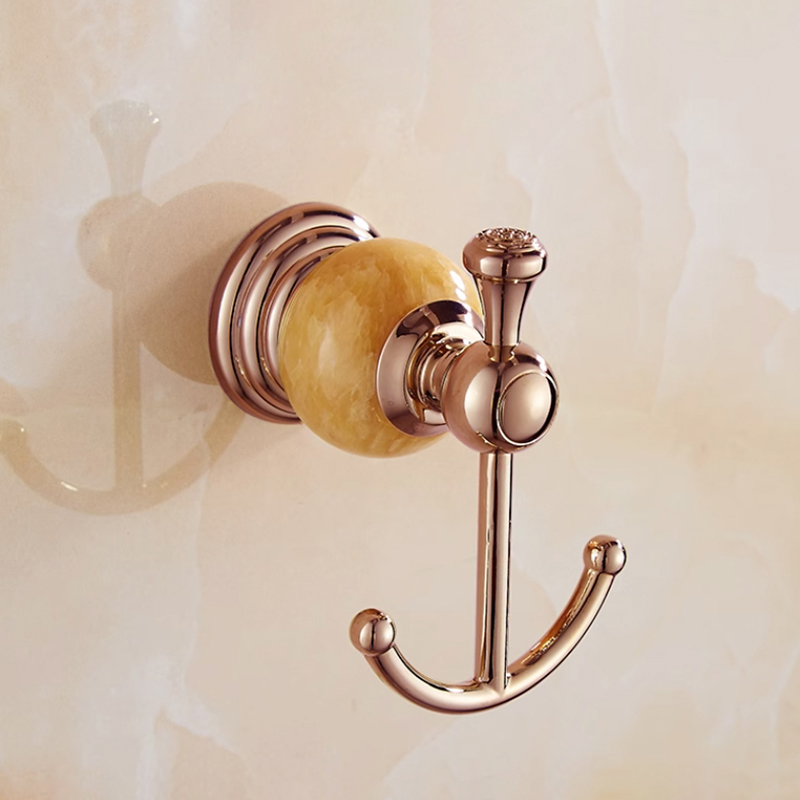 Rose Gold Jade Coat Hook