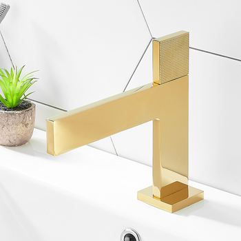 Gold Bathroom Faucets for Vanity Lavatory One Hole Brass Waterfall Gunmetal Grey/ Chrome/ Matte Black