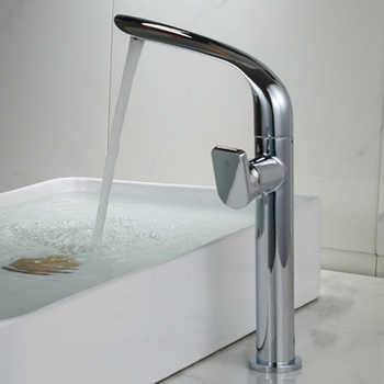 Chrome Bathroom Faucets For Vessel Sinks Tall Brass Rotatable Single Hole Gold/ Black/ White Modern Bathroom Sink Faucet