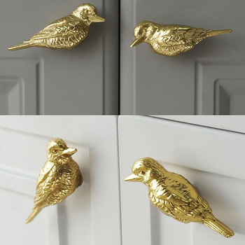 Bird Animal Cabinet Knobs Brass Drawer Knobs Modern Pull for Dresser Drawers Cabinet