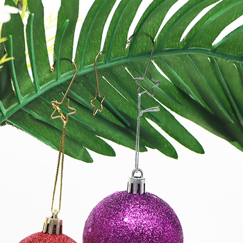 Christmas Decoration Star Bead Hook Christmas Ornaments Christmas Stocking Hooks 20 Pack