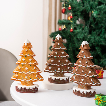 Christmas Tree Holiday Ornaments Furniture Christmas Desktop Atmosphere Decoration Resin Crafts
