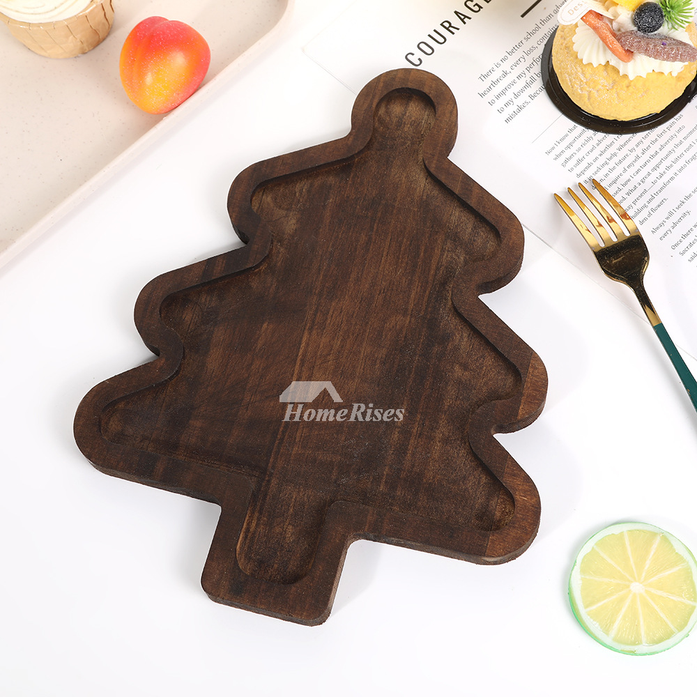 Christmas Tableware Tray Cute Home Wooden Christmas Tree Fruit Plate Cake Dessert Grid Wooden Plate Christmas Tableware Tray Cute Home Wooden Christmas Tree Fruit Plate Cake Dessert Grid Wooden Plate