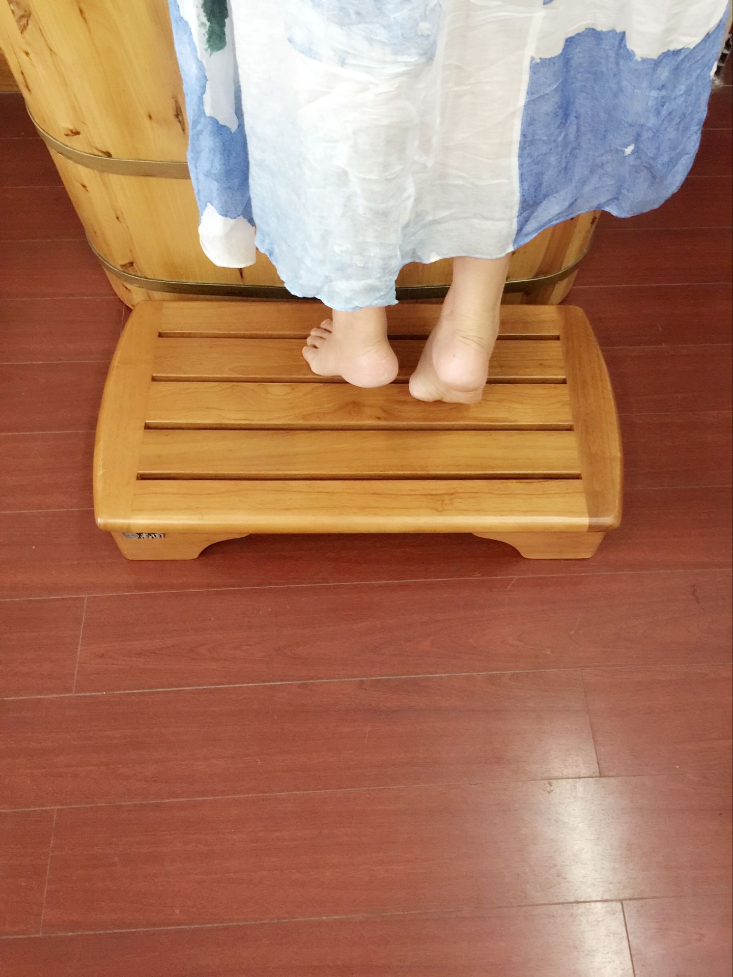 Shower Foot Stool Bath Mat Wood Rectangular Best Waterproof