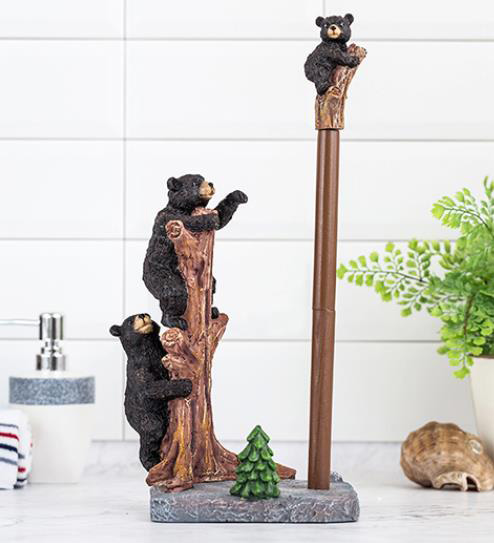 Whimsical Bear Standing Toilet Paper Holder